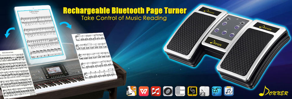 Bluetooth Page Turner Pedal for Tablets iPhone Mac PC by Donner First Look Review Top