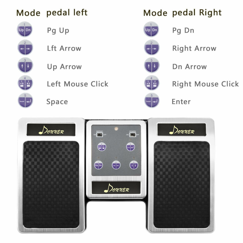 donner bluetooth page turner pedal manual