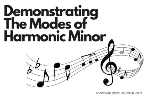 demonstrating the modes of harmonic minor